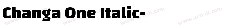 Changa One Italic字体转换